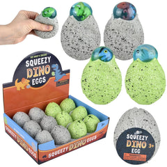Squeeze Dinosaur Eggs Toy For Kids In Bulk - Assorted