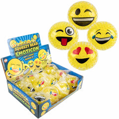 Squeezy Bead Emoticon Ball Assortment 2.25" (DZ)