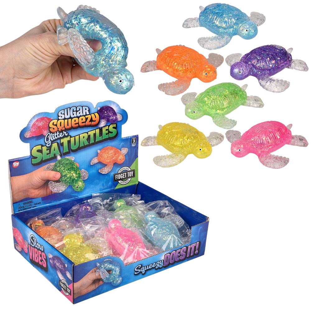 Squeezy Sugar Sea Turtle Assortment 4" (DZ)