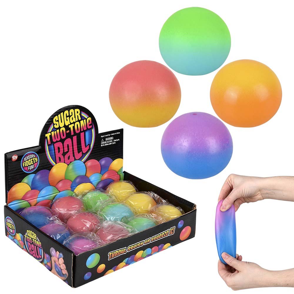 Squeezy Two-Tone Sugar Ball Assortment 2.4" (DZ)
