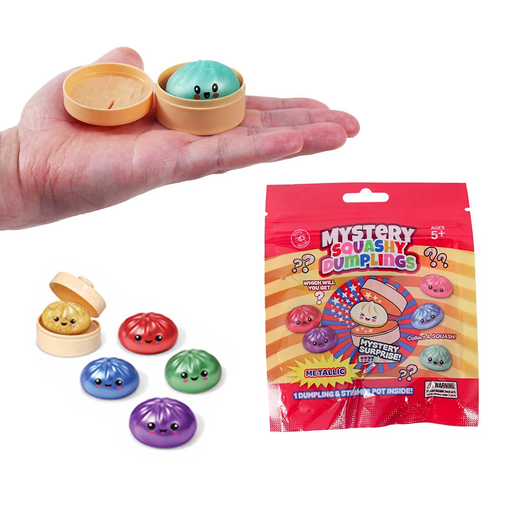 Squishy Metallic Mystery Mini Dumpling Assorted 1.5" (EACH)