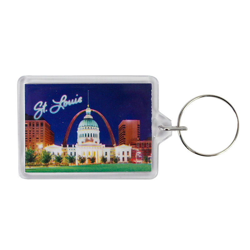 St. Louis Old Courthouse - Acrylic Rectangular Keychains 1.6" x 2.24" (DZ)