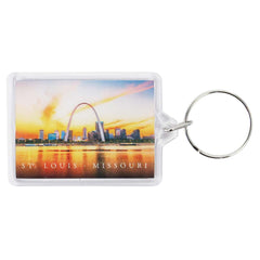 St. Louis Riverfront at Sunset - Acrylic Rectangular Keychains 1.6" x 2.24" (DZ)