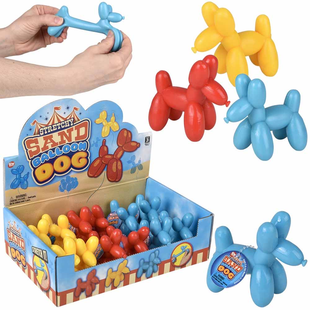 Stretchy Sand Balloon Dog Assortment 3.5" (DZ)