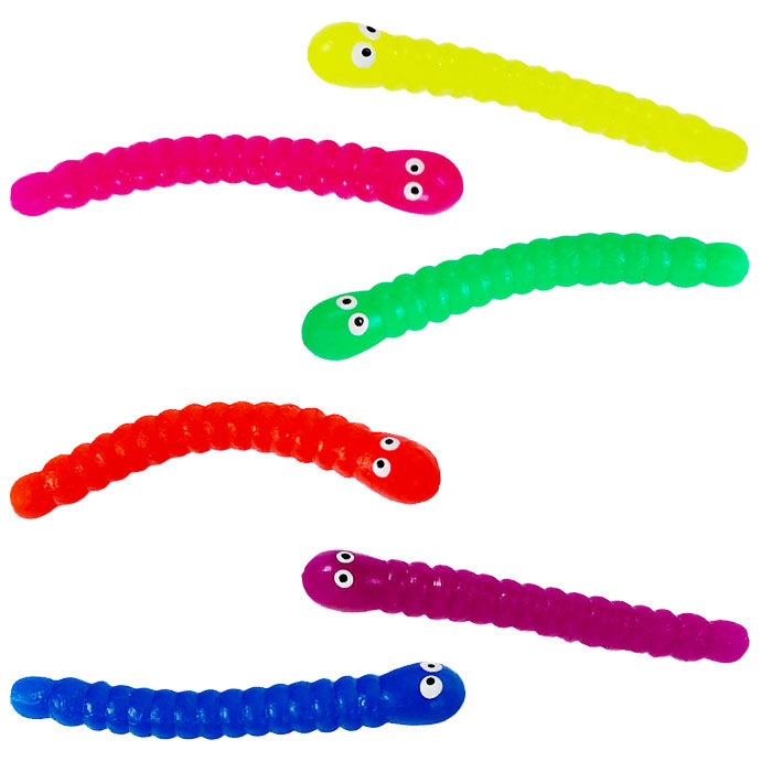Stretchy Worm Assortment 3.5" (100 PACK)