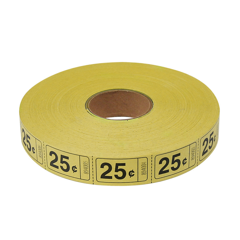 Roll Tickets - 25 Cent - Yellow 2000 Roll (EACH)