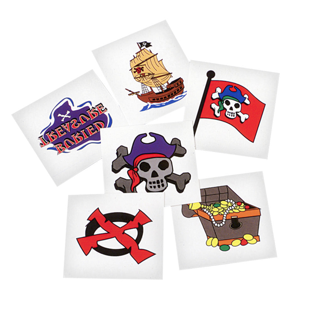 Tattoos - Pirate Assortment 1.5" (144 PACK)
