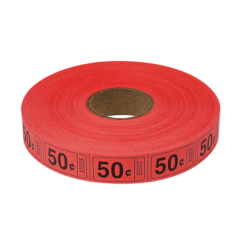 Roll Tickets - 50 Cent - Red 2000 Roll (EACH)