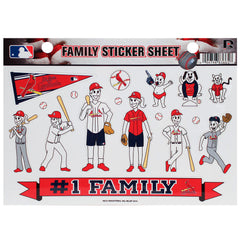 St. Louis Cardinals Family Sticker Sheet (EACH)