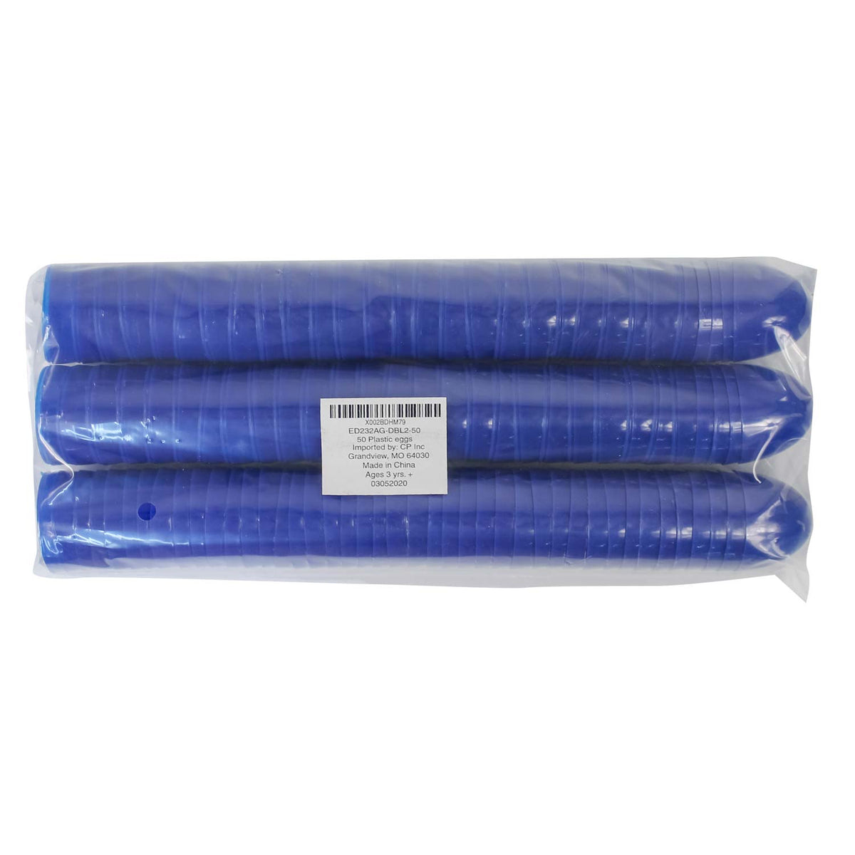 Two Piece Empty Plastic Easter Eggs - Dark Blue 2.25" (50 PACK)
