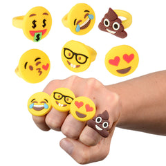 Child Size Emoticon Ring Assortment 1" (DZ)