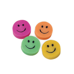 Mini Smile Face Eraser Assortment .75" (144 PACK)