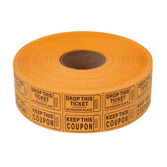 Double Roll Raffle Tickets - Orange 2000 Roll (EACH)