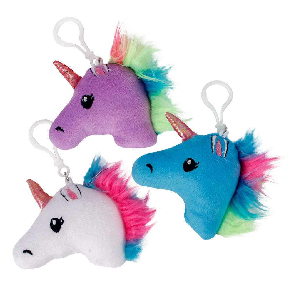 Plush Unicorn Clip Assortment 4" (DZ)