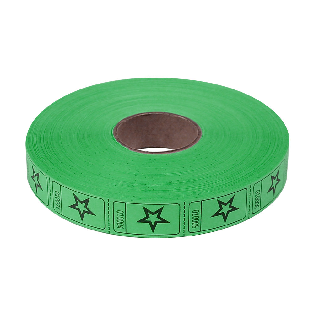 Roll Tickets - Star - Green 2000 Roll (EACH)
