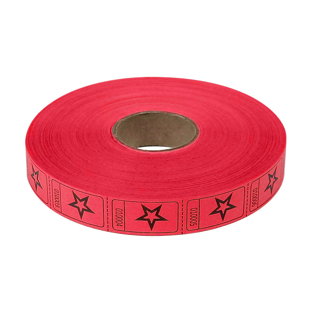 Roll Tickets - Star - Red 2000 Roll (EACH)