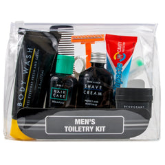 13-piece Men's Travel Hygiene Kit with TSA-Approved Bag