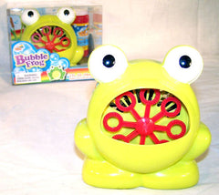 GREEN FROG BUBBLE BLOWING MACHINE ( sold by the piece ) *- CLOSEOUT NOW $ 7.50 EA