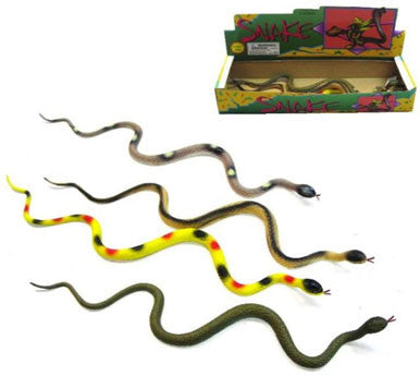 24 INCH RUBBER SNAKES (Sold by the piece or dozen)