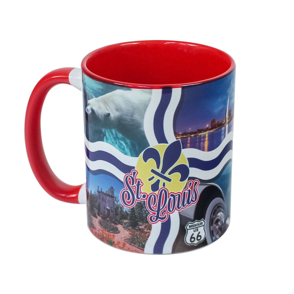 St. Louis Souvenir Mug Two Tone Attractions 11 oz (EACH)