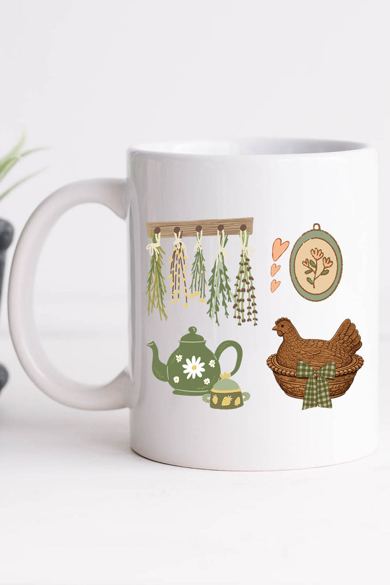 SALE! Herbs And Heirlooms Ceramic Mug