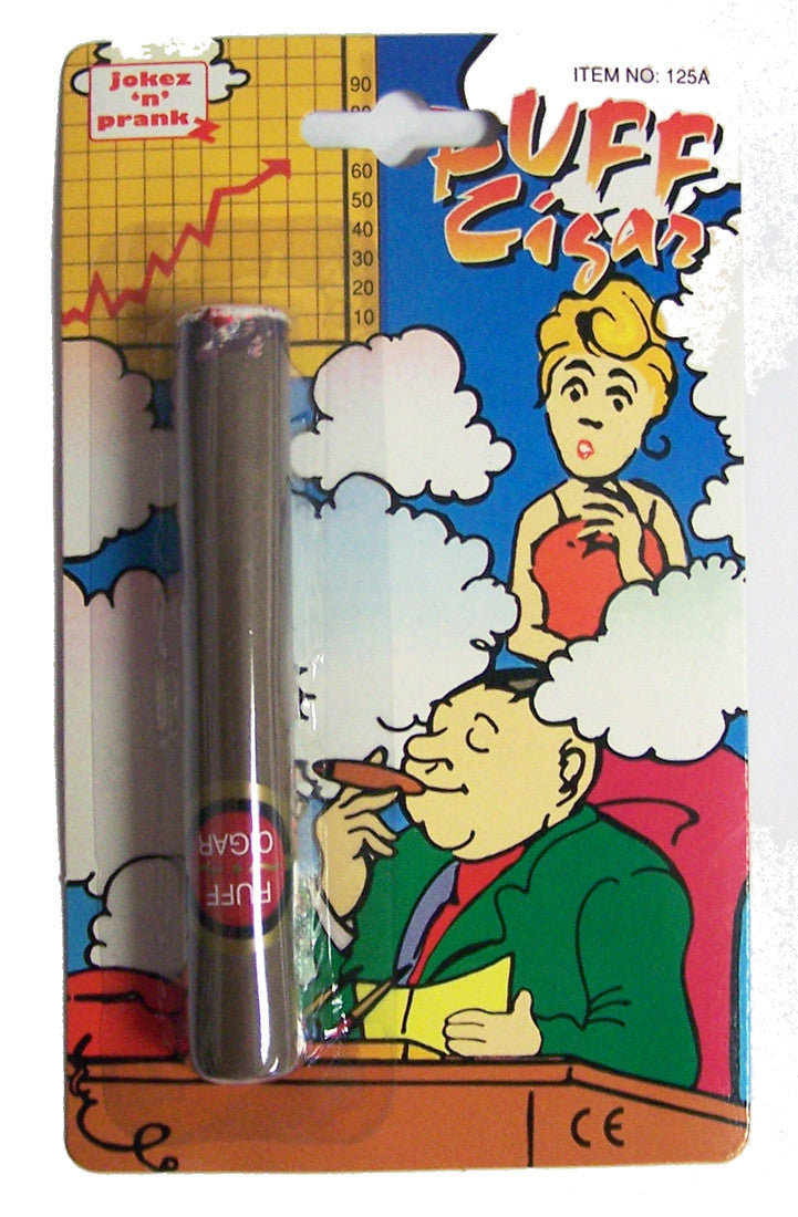 FAKE TRICK PUFF CIGAR (Sold by the piece or dozen) BLOWS FAKE SMOKE - CLOSEOUT 50 CENTS EA