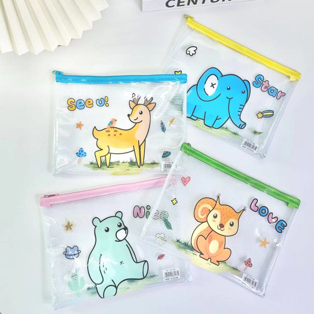 Transparent Animal Zip Case