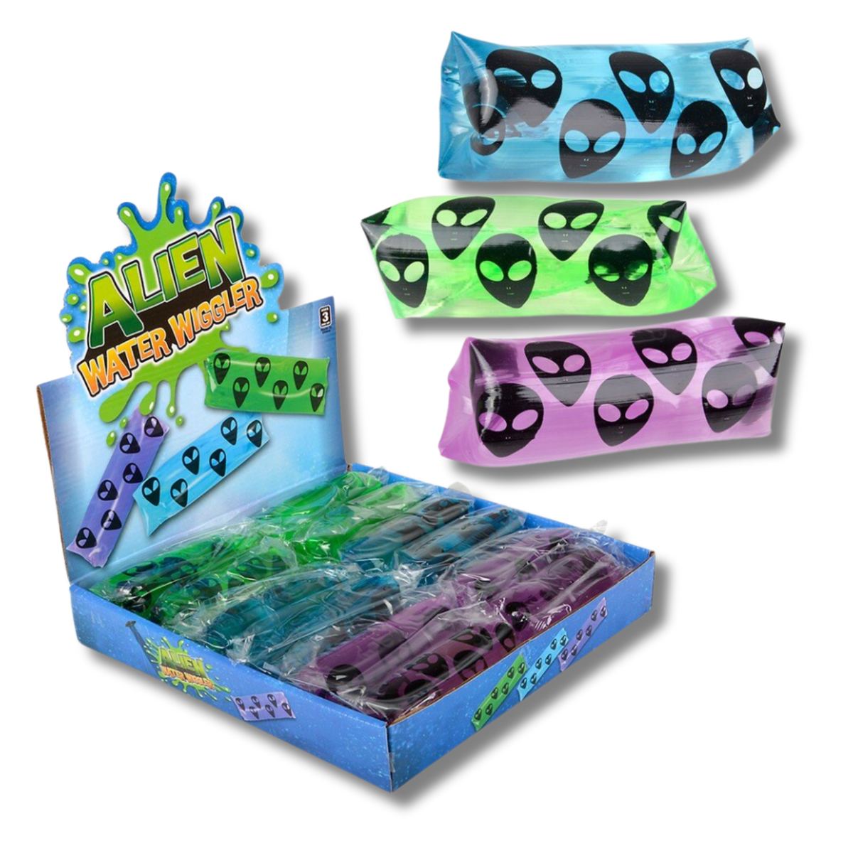 Squishy Fidget Alien Water Wiggler Kids Toy - Assorted