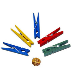 Wooden Bright Colored Clothespins (50/package) 15?› each