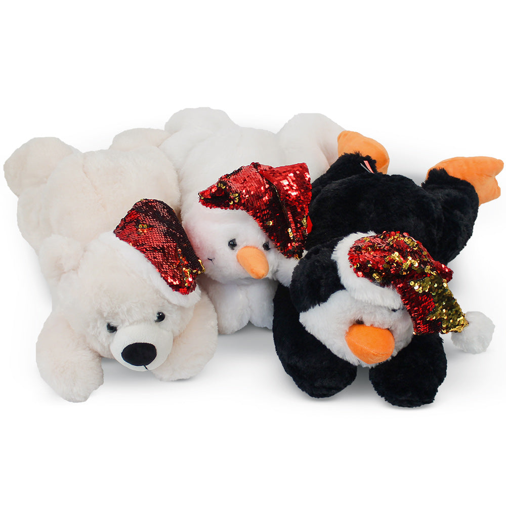 Plush Jumbo Holiday With Sequins Assorted 25" (EACH)