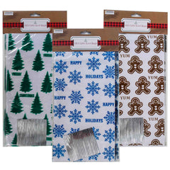 Jumbo Christmas Cello Loot Bags Assorted 12" (18 PACK)