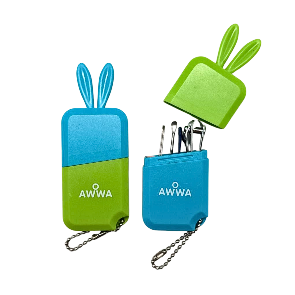 Customised 4-Piece Manicure Set In Case With Rabbit Ears (Preorder)