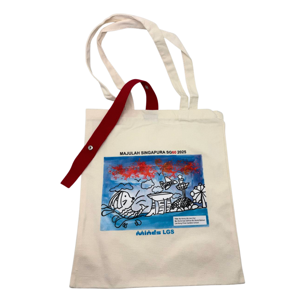 Customised Folding Canvas Bag with Ribbon (Preorder)
