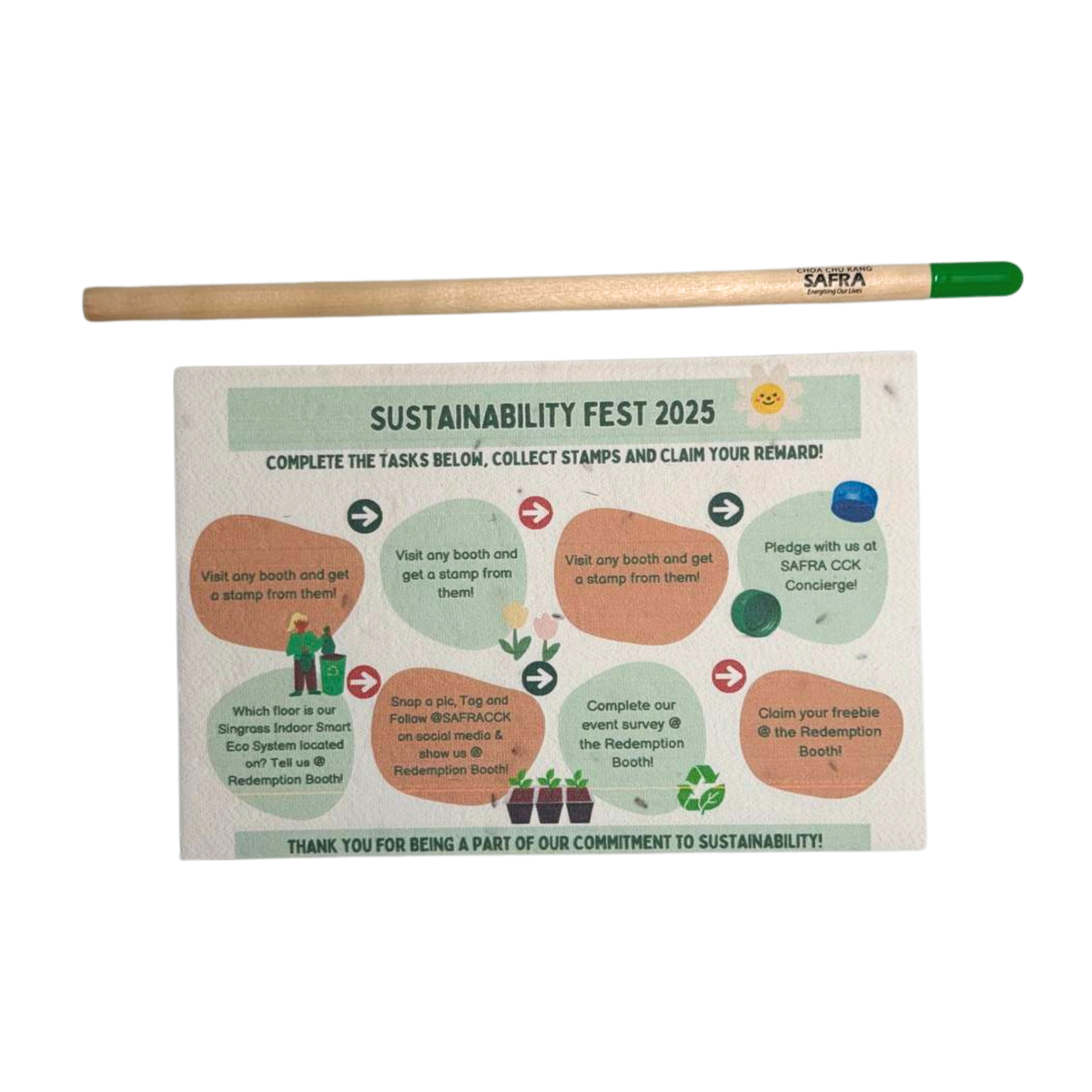 Customised Sprout Pencil with A6 Seed Plantable Paper (Preorder)