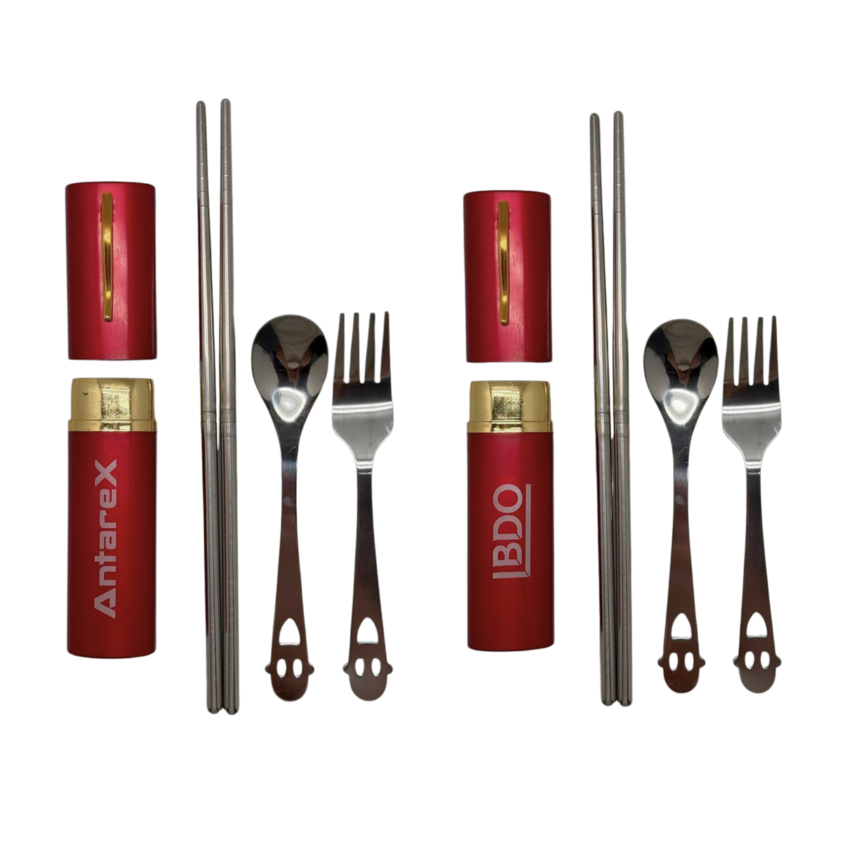 Customised 3-Piece Metal Cutlery In Portable Case (Preorder)