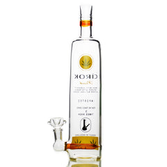 12" Cirok Vodka Bottle Five Time High with 14m Male Bowl and 14mm Male Banger