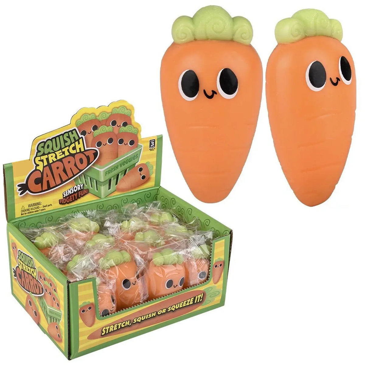 Carrot Squeeze Stretchy Fidget Kids Toy