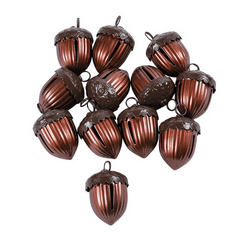 Acorn-Shaped Metal Jingle Bells (24 total acorns in 2 bags) 78?› each