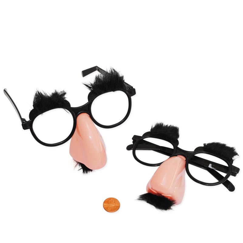 Plastic Adult Funny Face Glasses (12 total glasses in 2 bags) $1.37 each