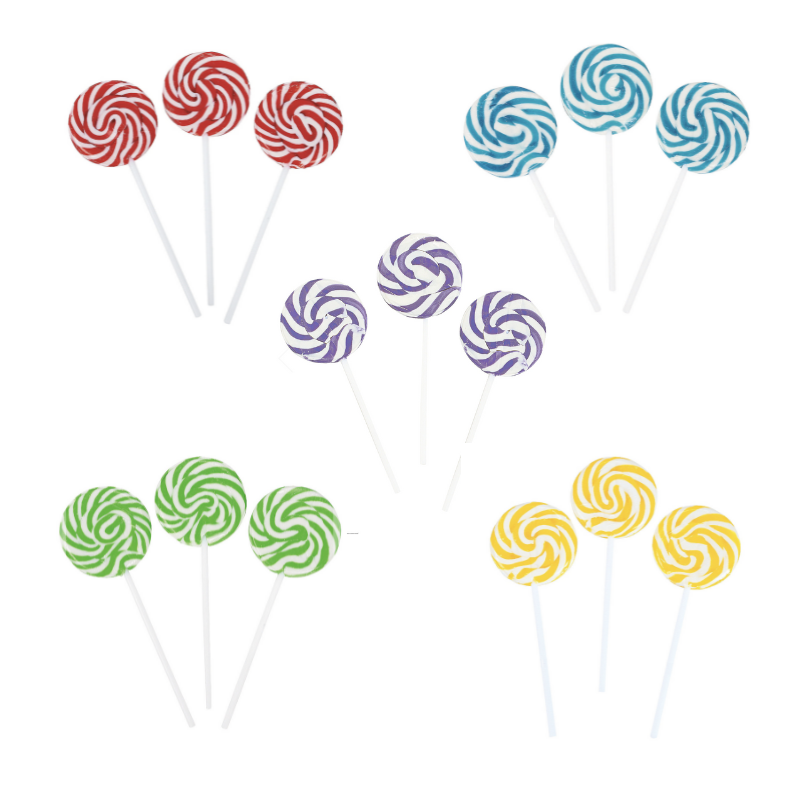 Assorted Swirl Lollipops (120 total pieces in 5 bags) 40?› each