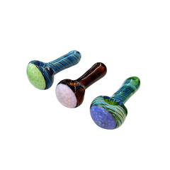 4.5" Hand Pipe Marble Glass Slime Color Head Swirling Art