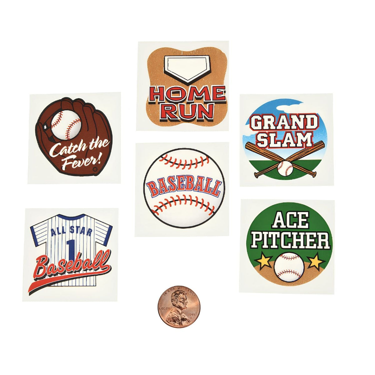 Baseball Temporary Tattoos (144 total tattoos in 2 bags) 6?› each