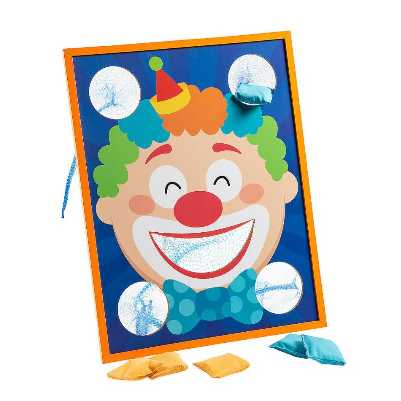 Clown Bean Bag Toss Game (Includes 5 Bean Bags)
