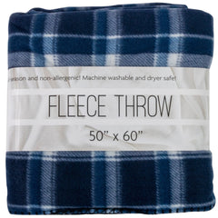 Bulk Plaid Fleece Blankets 50" x 60"