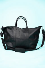 NGIL Black Faux Leather Weekender