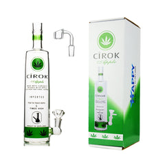 12" Cirok Vodka Bottle Five Time High with 14m Male Bowl and 14mm Male Banger