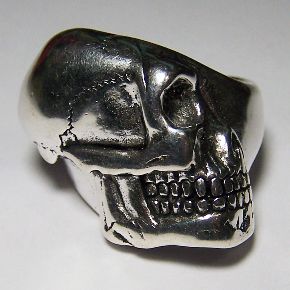 SIDEWAYS SKULL HEAD BIKER RING  (Sold by the piece)