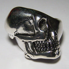 SIDEWAYS SKULL HEAD BIKER RING  (Sold by the piece)