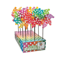 Large Colorful Polka Dot Pinwheels - Plastic (12/box) ($5.21 each)