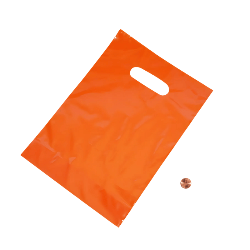 Orange Plastic Treat Bags (100 total plastic treat bags in 2 bags) 13?› each